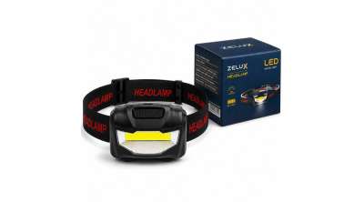 Zelux COB LED fejlámpa 150 lm, 2W, 6500K, elemes