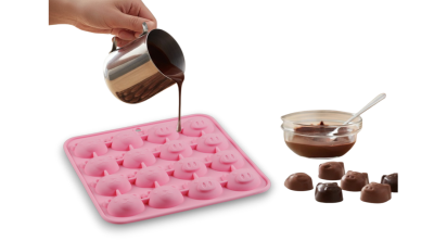 Maci és Malac Csoki Öntőforma – Szilikonból, Kreatív Desszertekhez