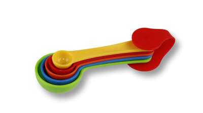 Színes mérőkanál szett akasztóval