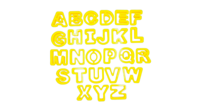 Betűkiszúró készlet, Extra nagy – sütéshez és dekorációhoz