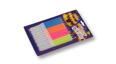 Neon színű szálgyertya tartóval