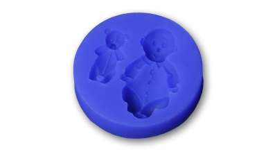 Baba és maci szilikon fondant forma