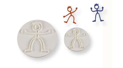 Pálcikaember formájú fondant kiszúró – 2 darabos szett Tortadíszítéshez