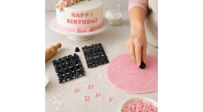 ABC kis- és nagybetűi tortafelirat készítő kiszúró készlet