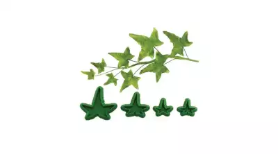 Borostyán Levelek Fondant Kiszúró Forma - Cukrászati Eszköz