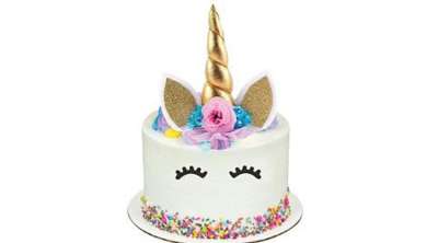 Unikornis tortadísz szett szülinapi tortákhoz