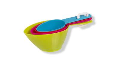 4 adagos ovális színes mérőkanál készlet