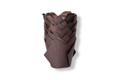 12 db 5 cm átmérőjű csokoládébarna tulipános muffin papír