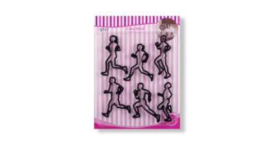 6 részes futók sziluett kiszúró készlet