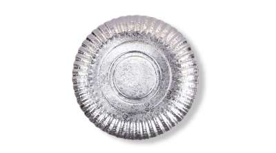 Virág mintás 33 cm-es ezüst színű tortalátét karton 5 db