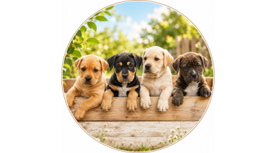 Gazdira váró kutyakölykök – kutyás tortaostya