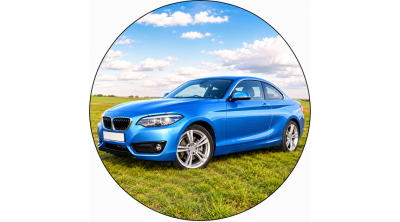 Kék BMW – kerek torta tortaostya