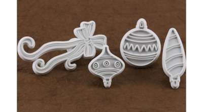 Karácsonyi Fondant Kiszúró Készlet - Díszekhez, 4 Darabos