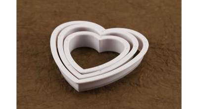 Szív alakú Sütemény Kiszúró Készlet – 3 Darabos