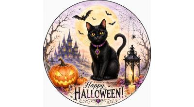 Macskás Happy Halloween tortaostya