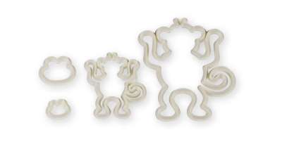 Majom Alakú Fondant Kiszúró Készlet - Sütikhez, Tortákhoz