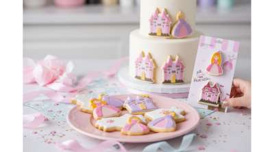 Süti kiszúró szett hercegnő és kastély formákkal - gyerekeknek is