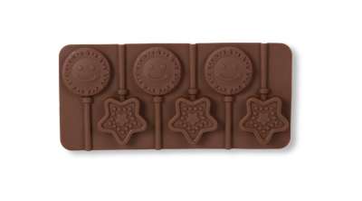 Szilikon nyalókaforma – Smiley és csillag alakú