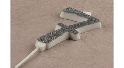 Óriás ezüst csillámos 7 számgyertya