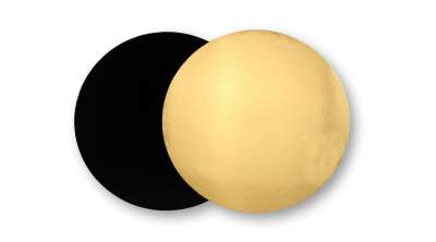 34 cm-es kétoldalú arany-fekete tortaalátét 10 db