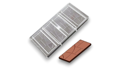 4 adagos vonal mintás polikarbonát táblás csoki forma