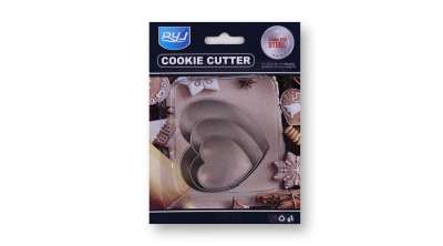 3 részes szív alakú süti kiszúró készlet