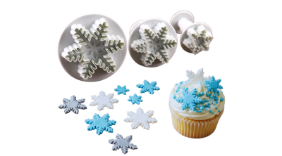 Hópehely alakú fondant kiszúró készlet (3 db, szögletes)