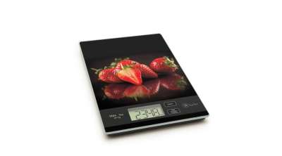 Eper mintás digitális konyhai mérleg
