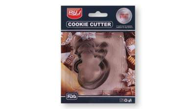 3 részes fém hóember süti kiszúró forma készlet