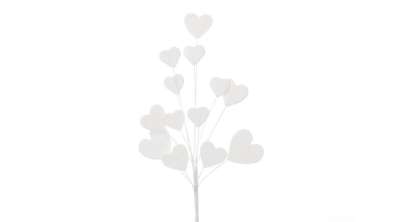 Cukorszív Tortadísz – Fehér Színű, Elegáns Dekoráció Tortára