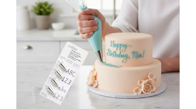 Tortafelirat Készítő Szett – 4 Részes Rozsdamentes Díszítőcsövekkel