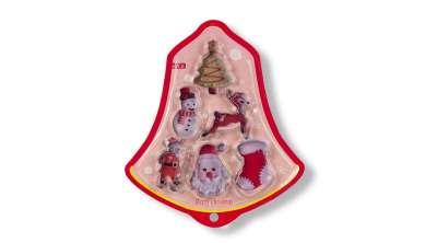 Karácsonyi Mézeskalács Kiszúró Készlet – 6 Fém Formával