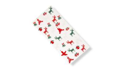 Karácsonyi Celofán Tasakok, 50 Darab – Rénszarvas Mintával és Lezáróval