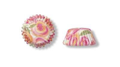 Színes rózsa mintás 100 db-os bonbon papír