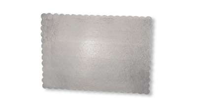 Virág mintás 30*40 cm-es ezüst színű fodros tortakarton 5 db