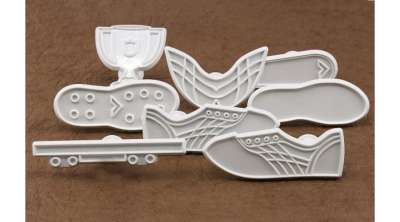 Foci és kupa formázó fondant sablon - Sport témájú tortadíszítéshez