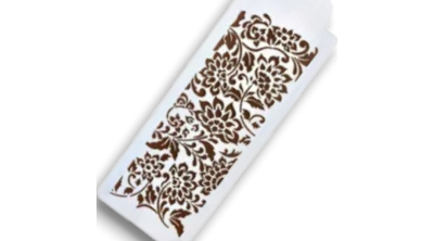 Széles virágos tortastencil