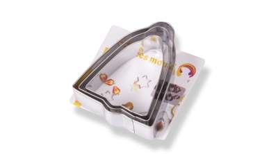 3 részes fém harang alakú süti kiszúró készlet