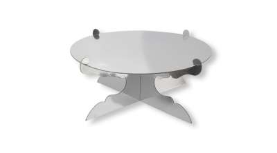 30 cm-es ezüst színű karton tortaállvány