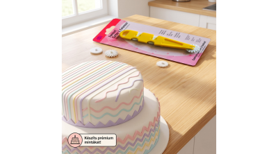 Fondant vágó és mintázó cserélhető fejekkel