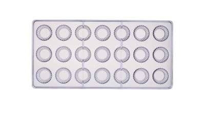 21 adagos hagyományos recés mintás polikarbonát bonbon forma