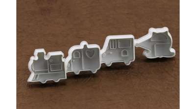 Jármű alakú keksz és fondant kiszúró készlet 