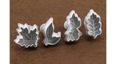 Levél Alakú Kiszúrók – 4 Részes Fondant és Süti Dekorációhoz