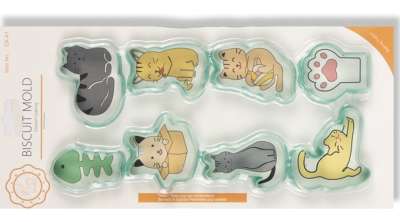 Cicás sütikiszúró készlet – 8 darabos kreatív forma