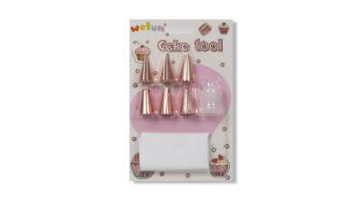 Díszítőcső Készlet, Réz Színű – 8 Részes, Habzsákkal és Csatlakozóval