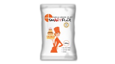 Smartflex Velvet narancssárga fondant massza vanília ízesítéssel 250 g