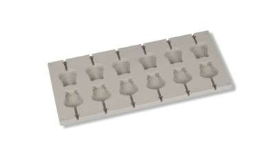 12 adagos vízilovas szilikon nyalóka készítő forma