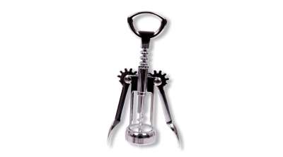 17 cm-es fém szárnyas dugóhúzó és üvegnyitó