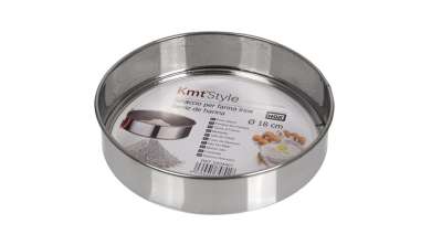 18 cm-es fém lisztszita