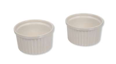 2 db fehér kerámia szuflé tálka Excellent Houseware